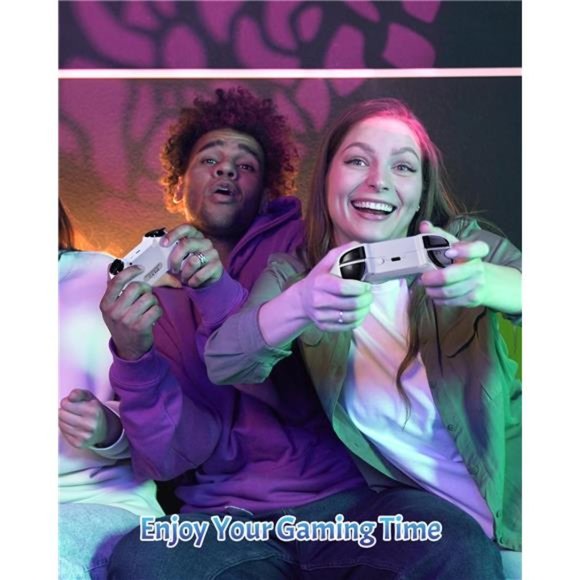 PS-4 Controller Wireless With Joystick & LED Light with Dual Vibration (White) - Picture 7 of 7